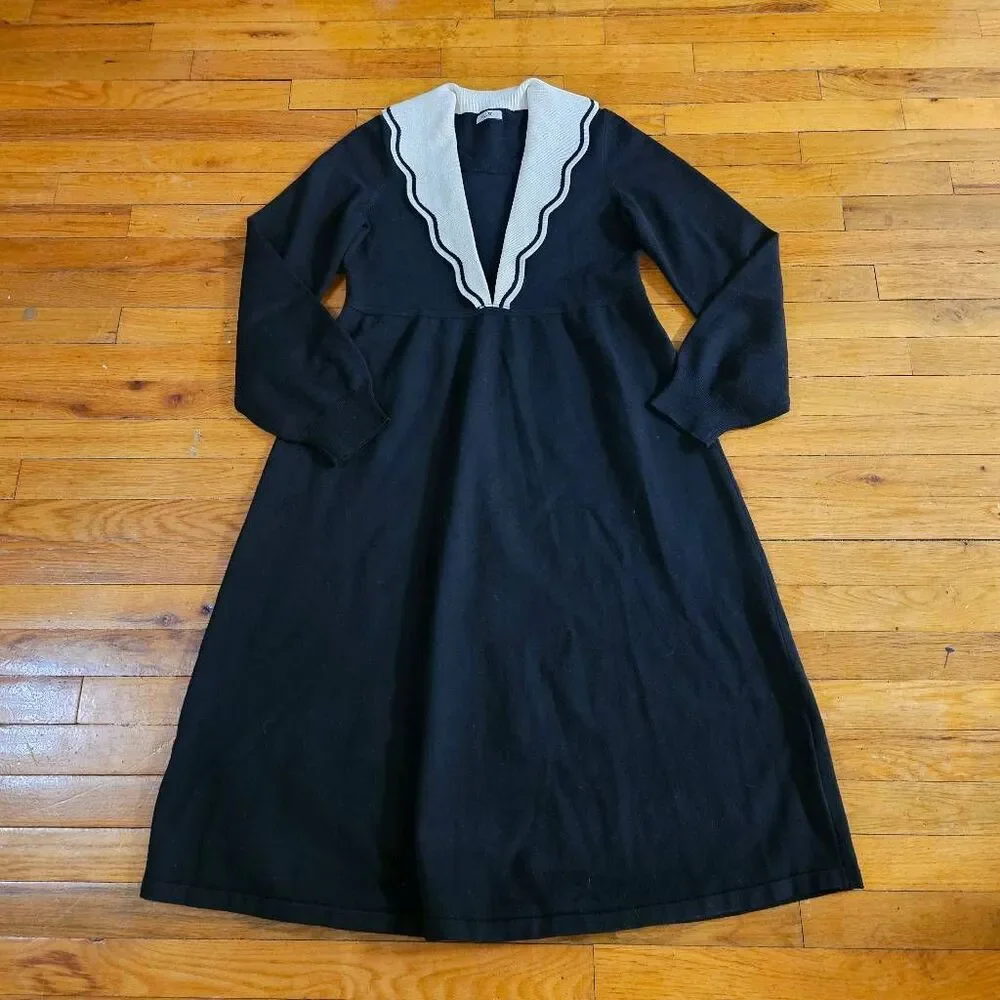 Kuose Women's Knit Sweater Dress Black Size Large - Picture 1 of 9